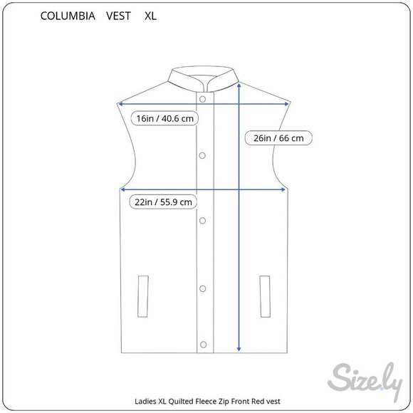Columbia Women XL Quilted Fleece Zip Front Vest Red Lightweight Outdoor Layering - Picture 5 of 10